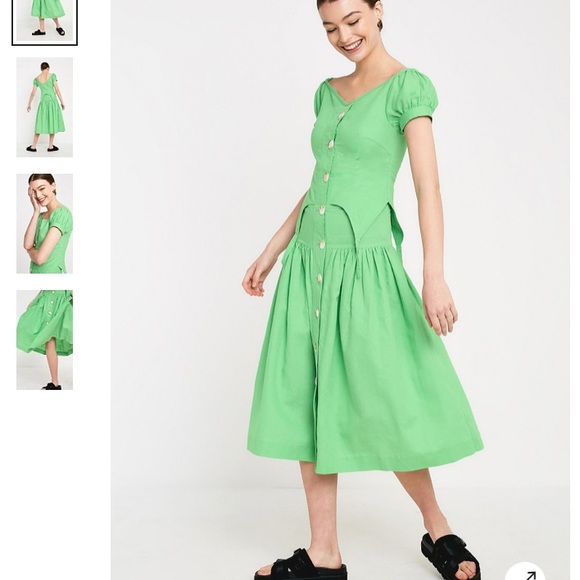 Urban Outfitters Dresses & Skirts - NWT House Of Sunny Rustic Green Cold Shoulder Dres